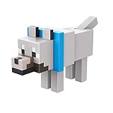 Mattel Minecraft HFC30 - Actionfigur Wolf zum Selberbauen (8 cm), 1 Portalteil und Zubehörteil,...