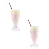 Gläser für Milkshake und Eisbecher im American Diner Style, 2 Stück