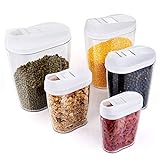 Czemo Schüttdosen Vorratsdosen 5er-Set BPA-Frei Frischhaltedosen Streudosen Vorratsbehälter für Müsli/Cornflakes